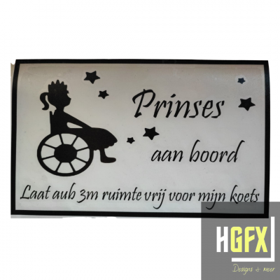 Sticker - Prinses aan boord